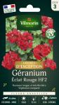 Fleurs - Géranium Eclat Rouge HF2 - Graines d'Exception - face recto